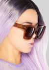 Anonymous Sunglasses in Taupe Crystal/Brown Gradient