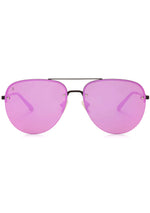 Cienega Sunglasses in Matte Black/Pink Mirror