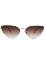Fairfax Sunglasses in Brushed Gold/Brown Gradient