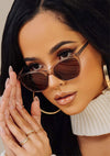 X Becky G The G Sunglasses in Vintage Crystal/Brown