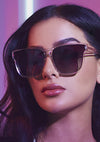 X Sssniperwolf 001 Sunglasses in Clear/Grey Gradient