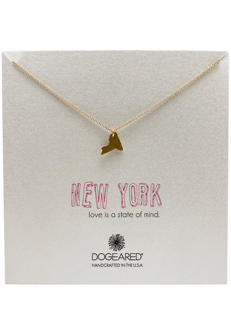 Love is a State of Mind New York Necklace in Gold