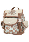 Kaleido Series Lighthouse Convertible Mini Backpack in Mushroom Checked