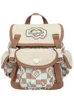 Kaleido Series Lighthouse Convertible Mini Backpack in Mushroom Checked