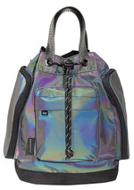 Limelight Series Pyramid Tiny Convertible Mini Backpack in Dark Rainbow