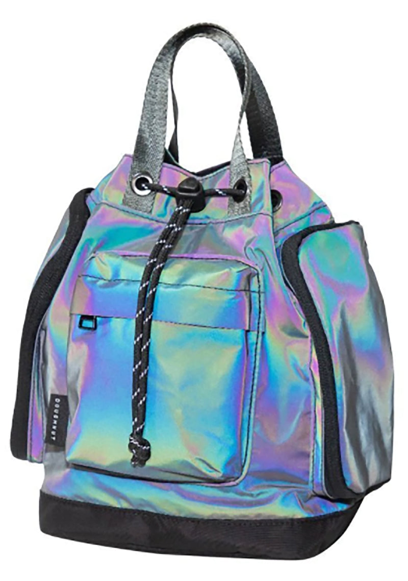 Limelight Series Pyramid Tiny Convertible Mini Backpack in Dark Rainbow