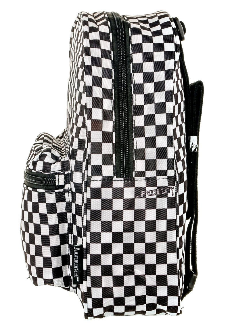 Fydelity Indy Black Checkmate Mini Backpack | LASR – LA Style Rush