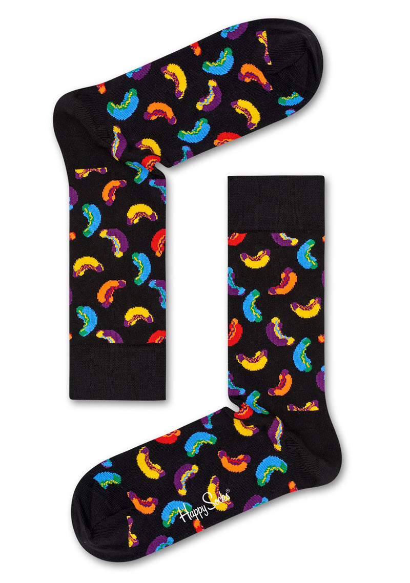Happy Socks Hot Dog Socks in Black