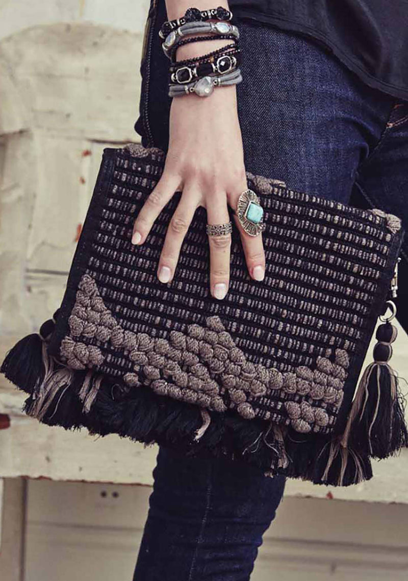 Handcrafted Leather Western Floral Tooled Womens Fringe Clutch Crossbody Bag  - Walmart.com