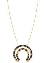 House of Harlow 1960 Nelli Pendant Necklace in Gold/Black