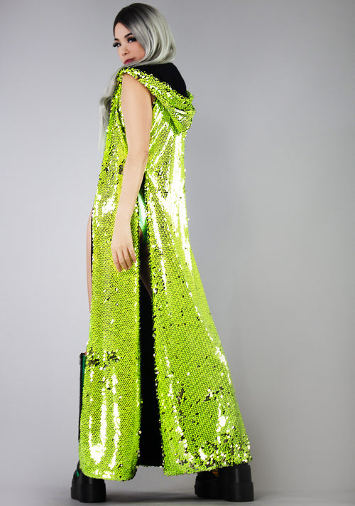 Dyskonnect Neon Sequin Duster