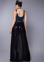 Enchantress Shimmer Harness Skirt in Black