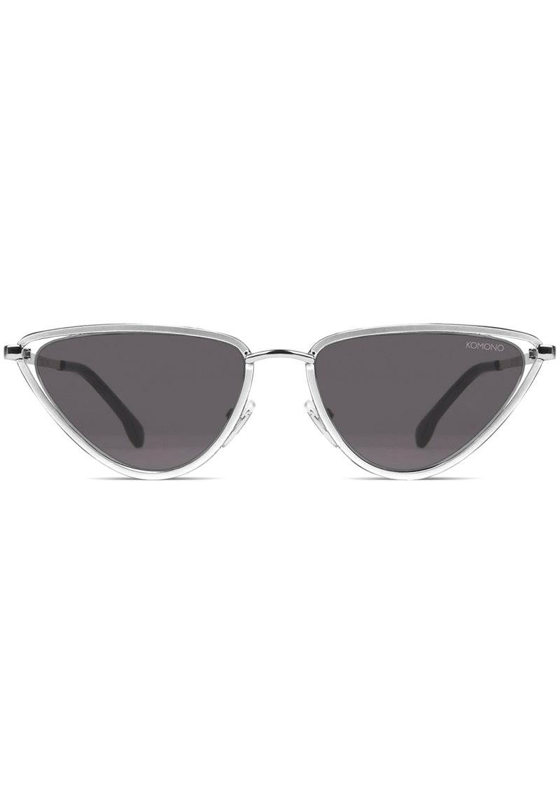 KOMONO Gigi Sunglasses in Silver/Smoke