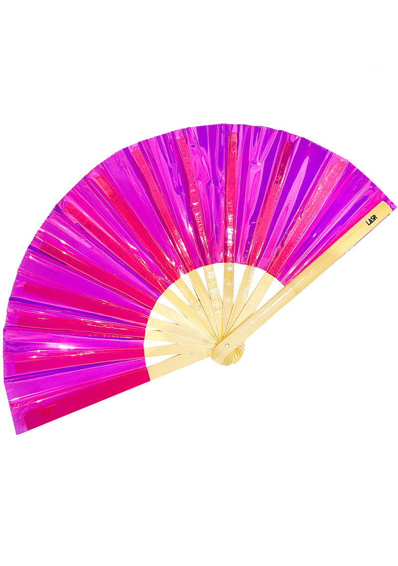 XXXtreme Pink Iridescent Fluid Rave Fan