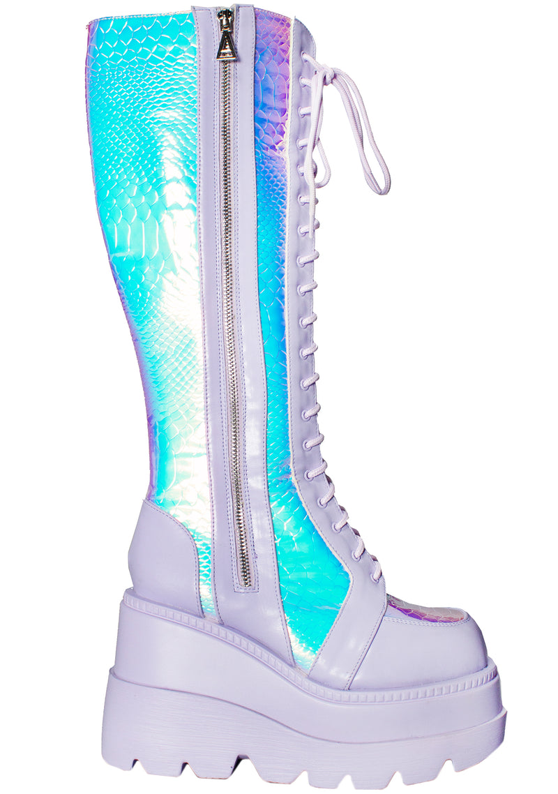 Fairy Kiss Hi Lavender Platform Boots