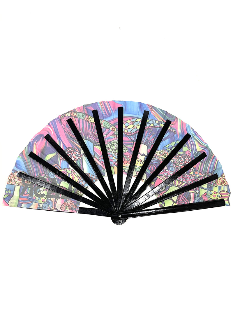 Botanical Rave Fan LASR | Shop LASR Mushroom Madness UV Reactive Rave Fan at LAStyleRush ...