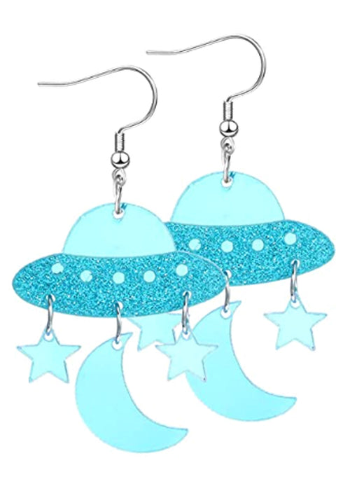 Outer Limits UFO Resin Earrings