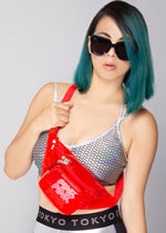 Pink Lady Jelly Fanny Pack in Red