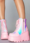 Pink Poison Pink Platform Boots