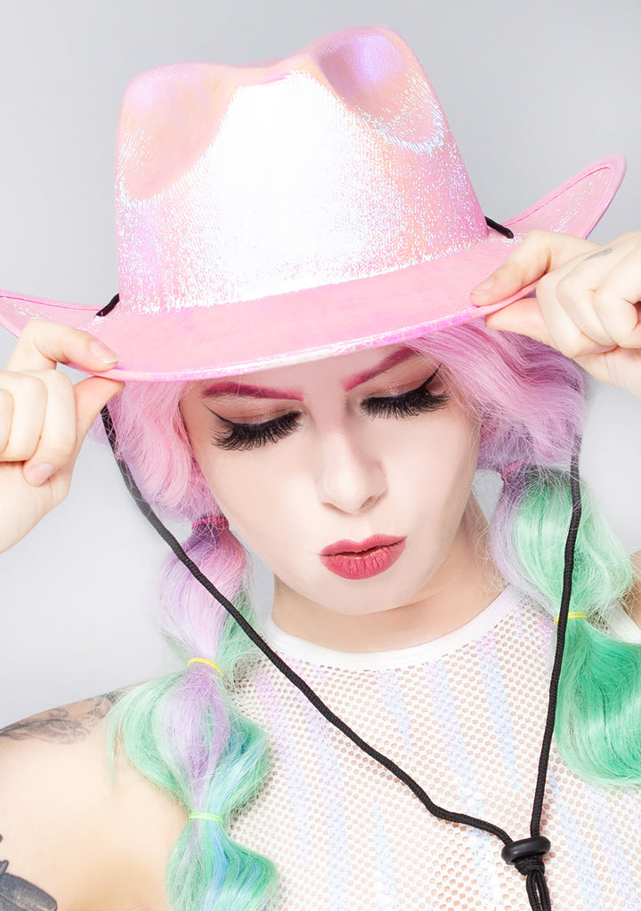 LASR | Shop LASR Space Cowgirl Opalescence Festival Hat at  display picture 3
