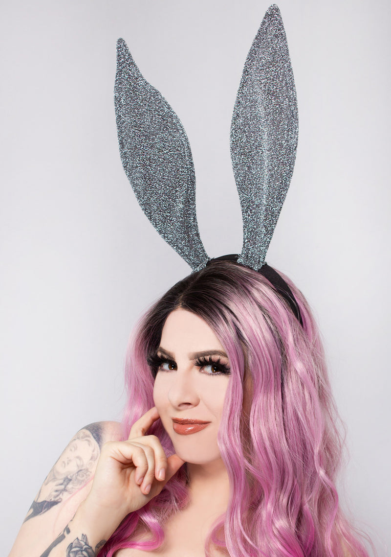 Bombshell Bunny Glitter Bunny Ear Headband