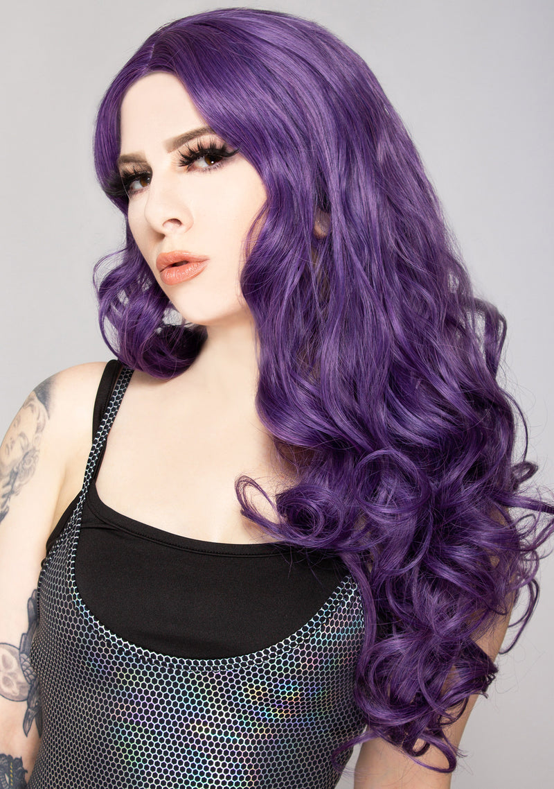 Mermaid Wave Long Wig in Purple