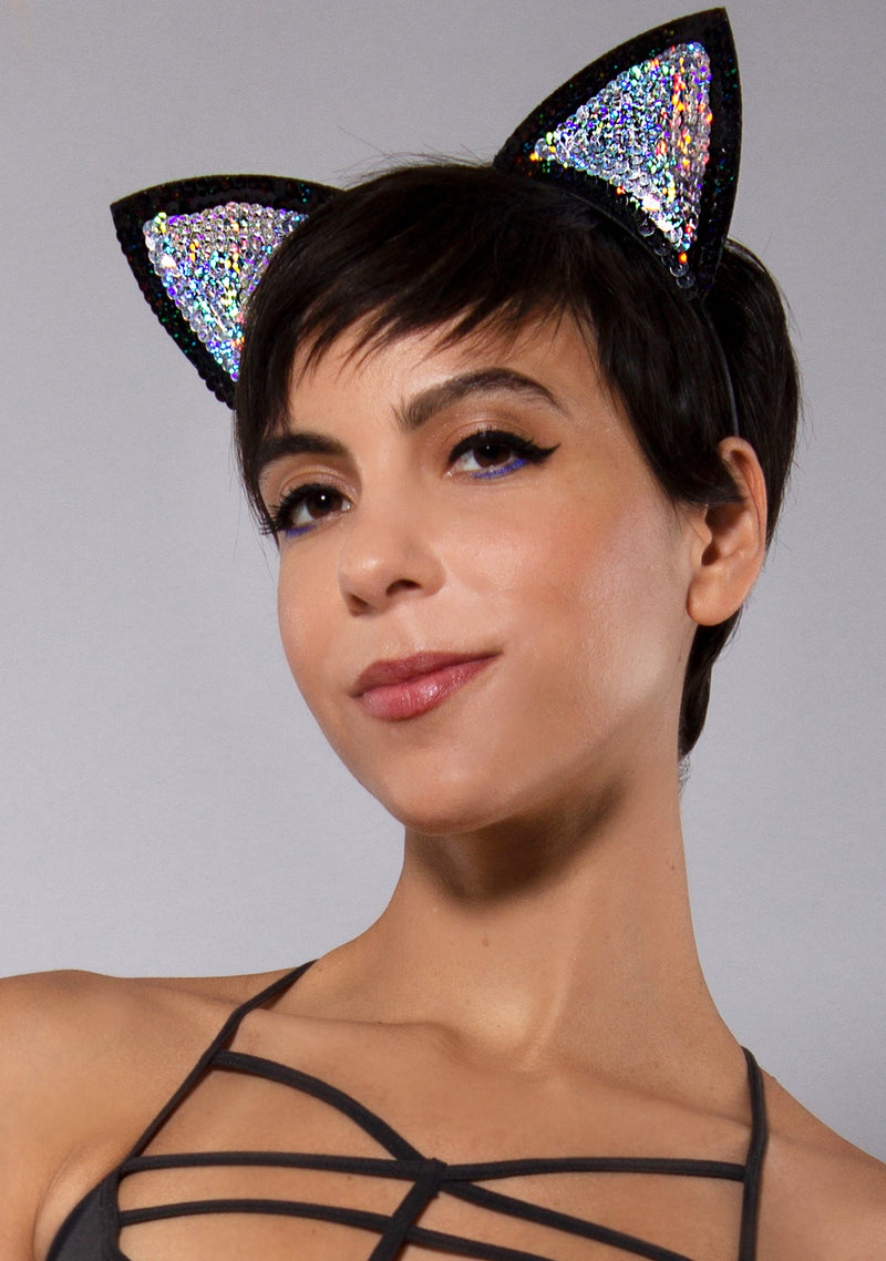 Sequin Cat Ear Headband