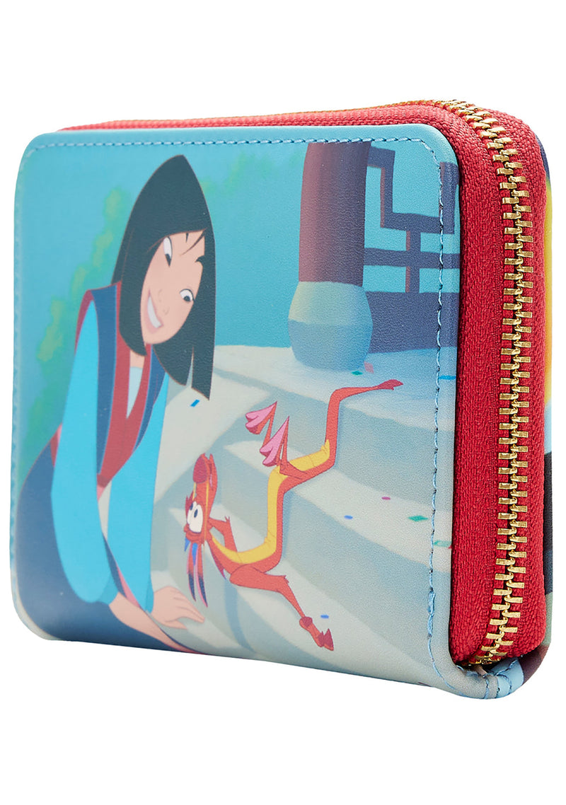 Disney Mulan Princess Scene Zip Around Wallet