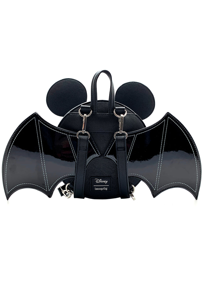 Loungefly Bat Cutout Pin Collector Faux Leather Mini Backpack