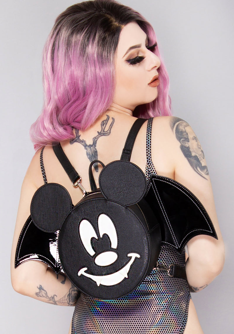 Exclusive Disney Mickey Bat Convertible Mini Backpack