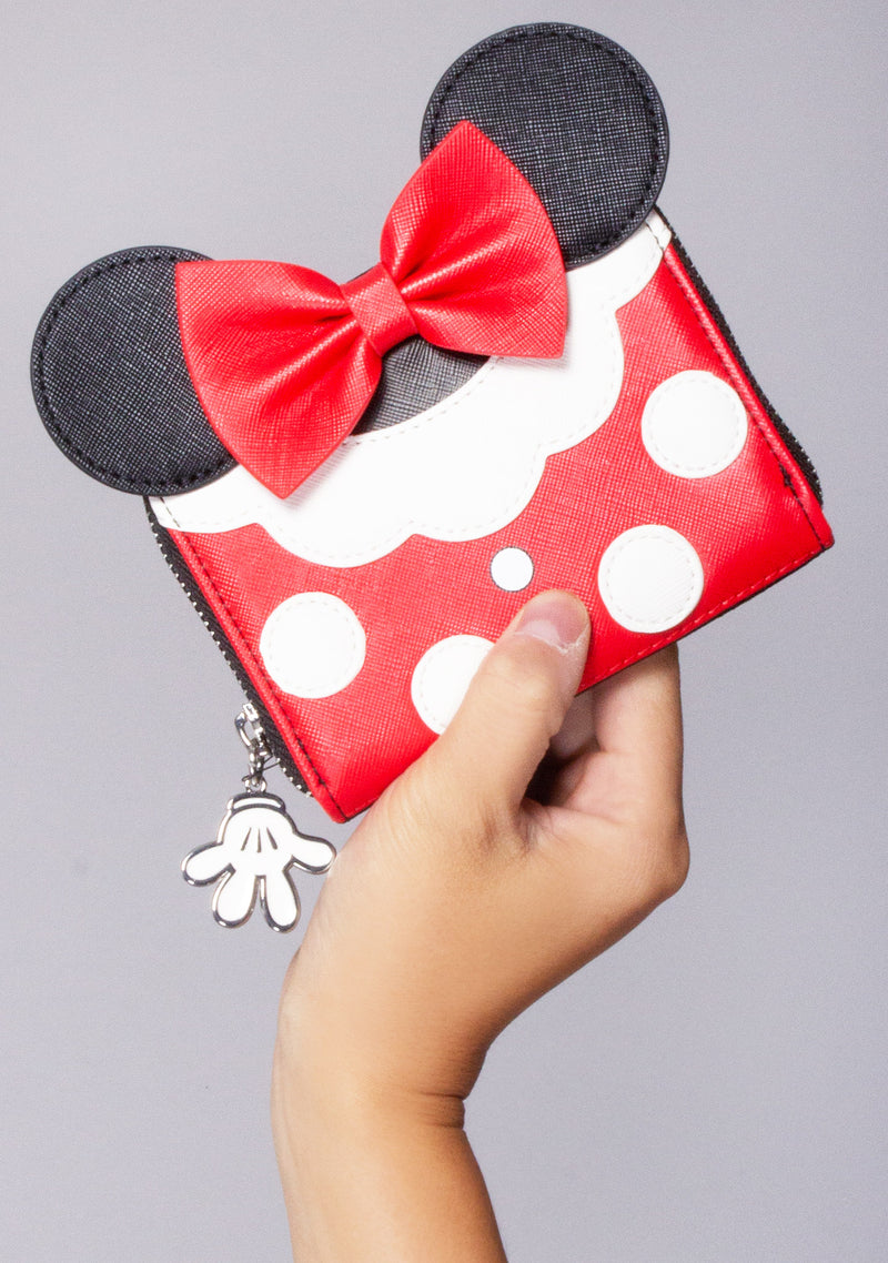 Loungefly Women's Disney Minnie Mouse Polka Dot Red Zip-Around Wallet