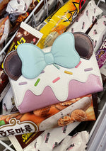 X LASR Exclusive Disney Frosted Minnie Ice Cream Zip Wallet