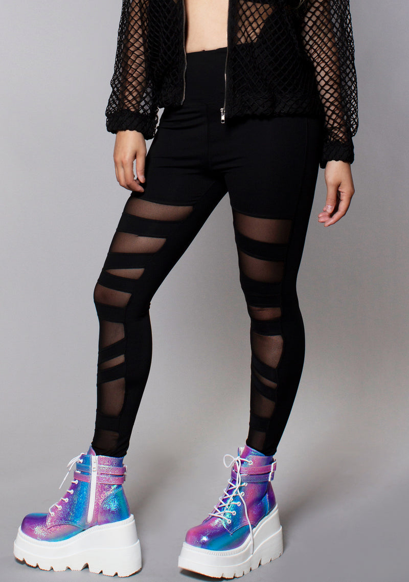 Meshed Up Cut-Out Leggings