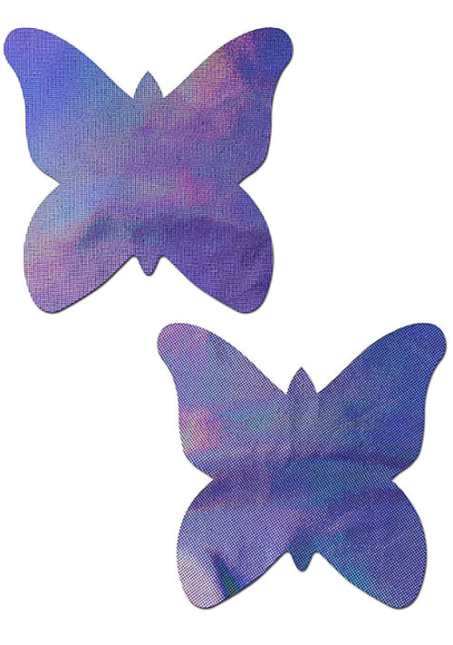 Pastease Monarch Holographic Butterfly Nipple Pasties in Lavender
