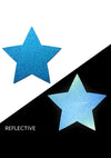 Pastease Reflective Star Nipple Pasties in Blue