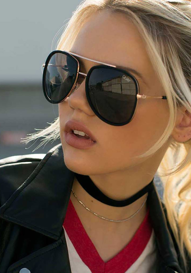 Quay Australia Needing Fame Sunglasses in Black