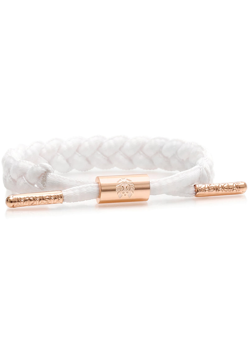 Rastaclat Kim Women's Classic Miniclat Bracelet in White/Rose Gold