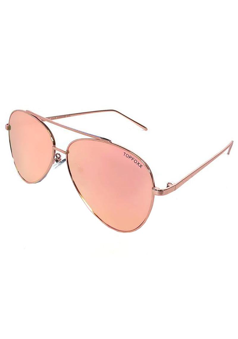 Amelia Sunglasses in Rose Gold