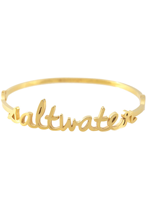 Wanderlust + Co Saltwater Bangle in Gold