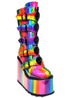 Dune Alien Platform Boots in Metal Rainbow