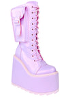 Dune Desert Platform Boots in Pearl Pink