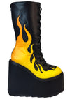 Dune Lace Up Flame in Black/Yellow