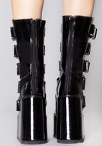 Dune Techno Platform Boots in Black