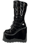 Dune Techno Platform Boots in Black
