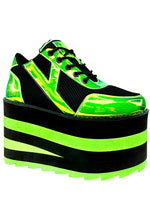 Karazii Platform Sneakers in Black Green