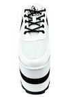 Karazii Platform Sneakers in White Black
