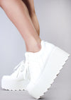 Lala Platform Sneakers in White