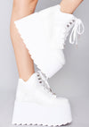 Qozmo Hi 2 Platform Sneakers in White