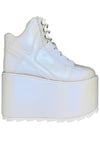 Qozmo Platform Sneakers in Pearl White