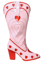 Space Cowgirl Heart Boots in Pink Red